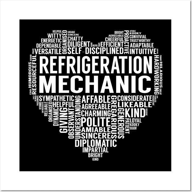 Refrigeration Mechanic Heart Wall Art by LotusTee